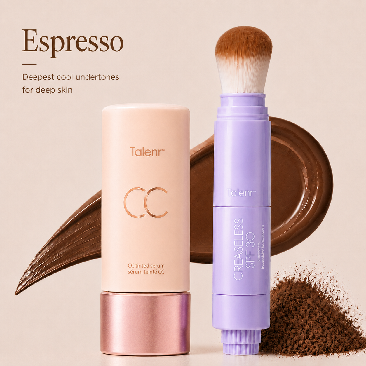 ✨Talenr CC Perfecting Set (CC color-correcting tinted serum+ creaseless SPF 30 mineral setting powder)