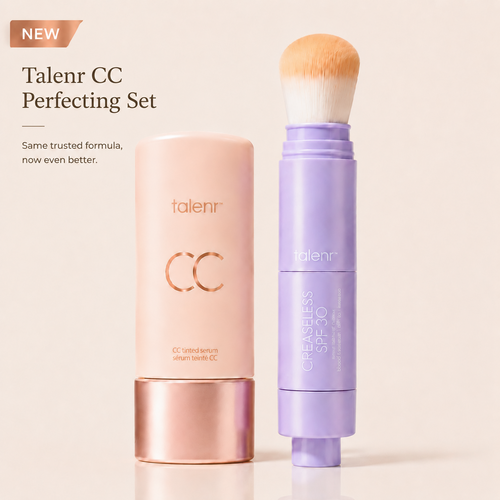 ✨Talenr CC Perfecting Set (CC color-correcting tinted serum+ creaseless SPF 30 mineral setting powder)